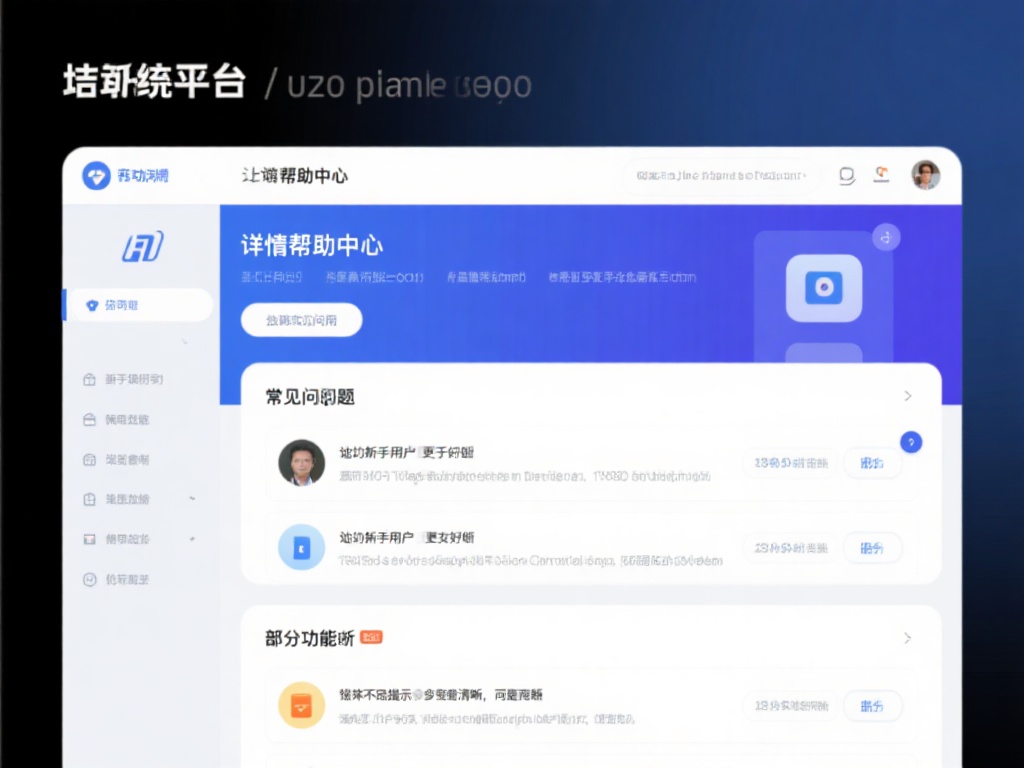 此外，平台还设有详细的帮助中心，涵盖常见问题的解答